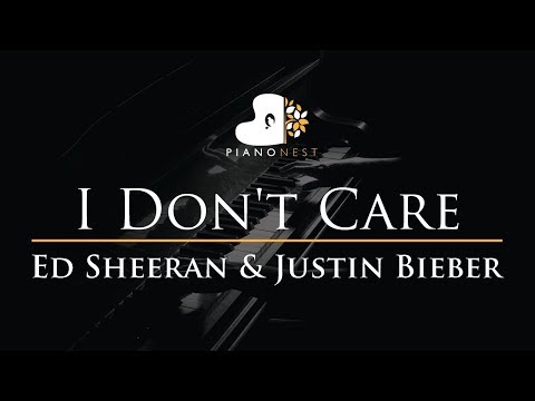 ed-sheeran-&-justin-bieber---i-don't-care---piano-karaoke-/-sing-along-cover-with-lyrics