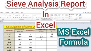 How to Create Sieve Analysis Sheet in Excel With Formula | Urdu / Hindi | All About Civil Engineer