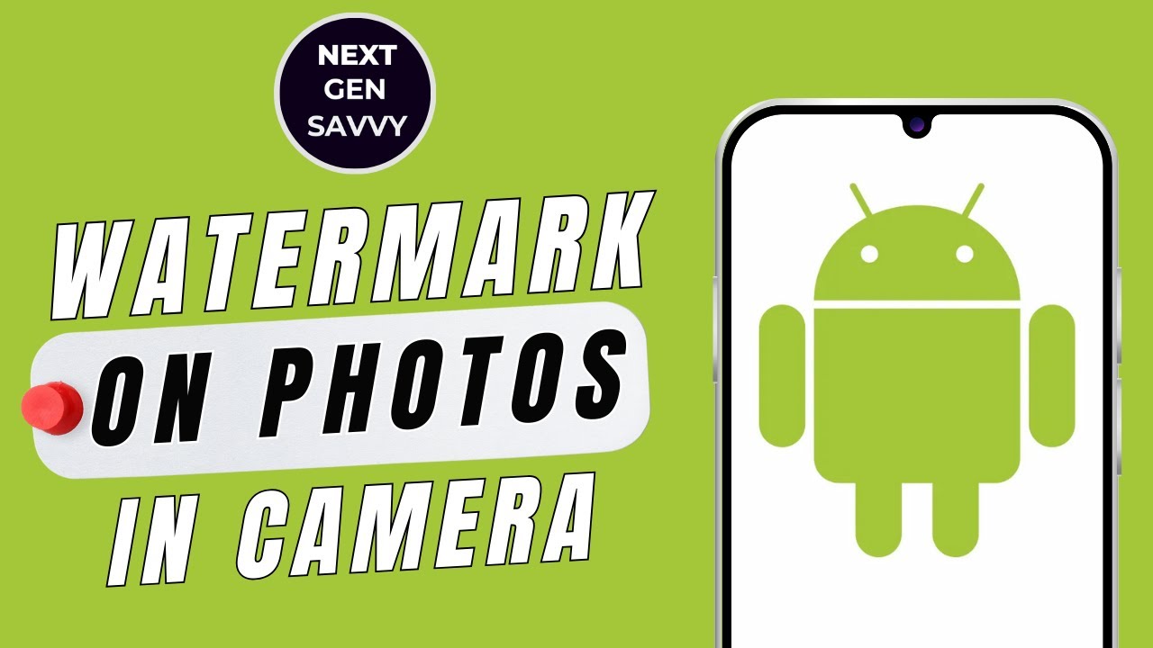 How to Add Watermark on Photos in Camera on Android - YouTube