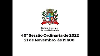 40ª Sessão Ordinária de 2022