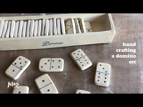 Handmaking A Ceramic Domino Set ~ pottery for beginners, no wheel needed, air dry clay can be used