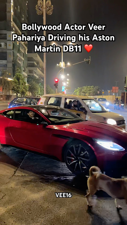 Bollywood Actor Veer Pahariya Driving his Aston Martin DB11 #veer #pahariya #skyforce #astonmartin