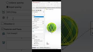 Projections Curve #solidworks #3ddesign #cad #music #shorts #shortsfeed