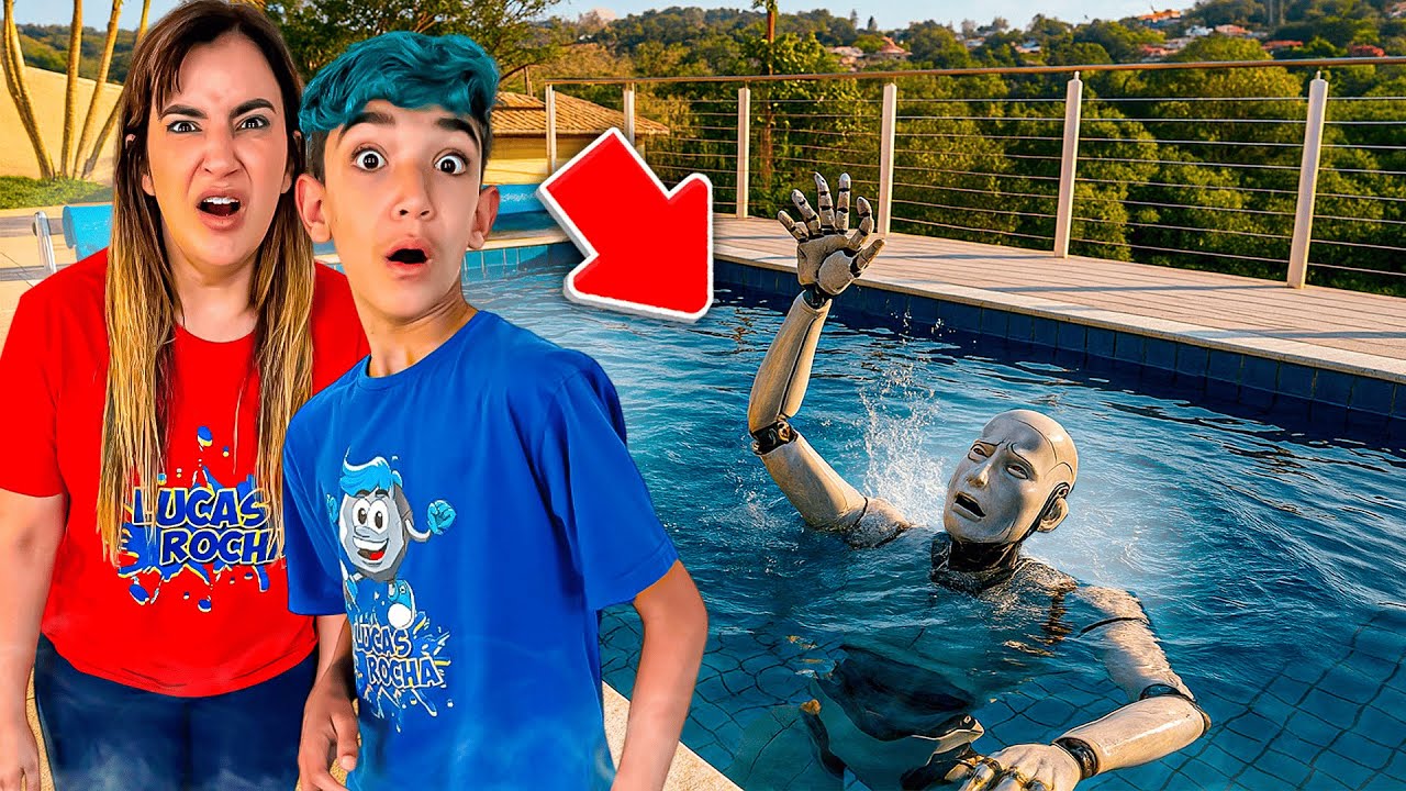 O ROBÔ HUMANOIDE FOI PARAR DENTRO DA PISCINA! E agora?