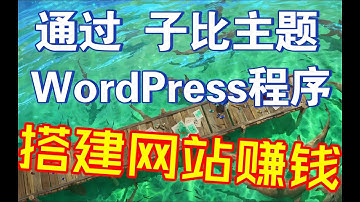 WordPress子比主题，搭建可以赚钱的网站程序教程