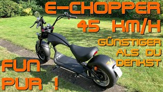 ERoller Chopper 'Harley Style' mit EUZulassung (45 km/h) günstiger als die meisten EBikes!
