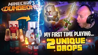 *NEW* MINECRAFT DUNGEONS IS AMAZING! I GOT 2 UNIQUE ITEMS MY FIRST TIME PLAYING!