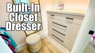 DIY BuiltIn Dresser for Walkin Closet!