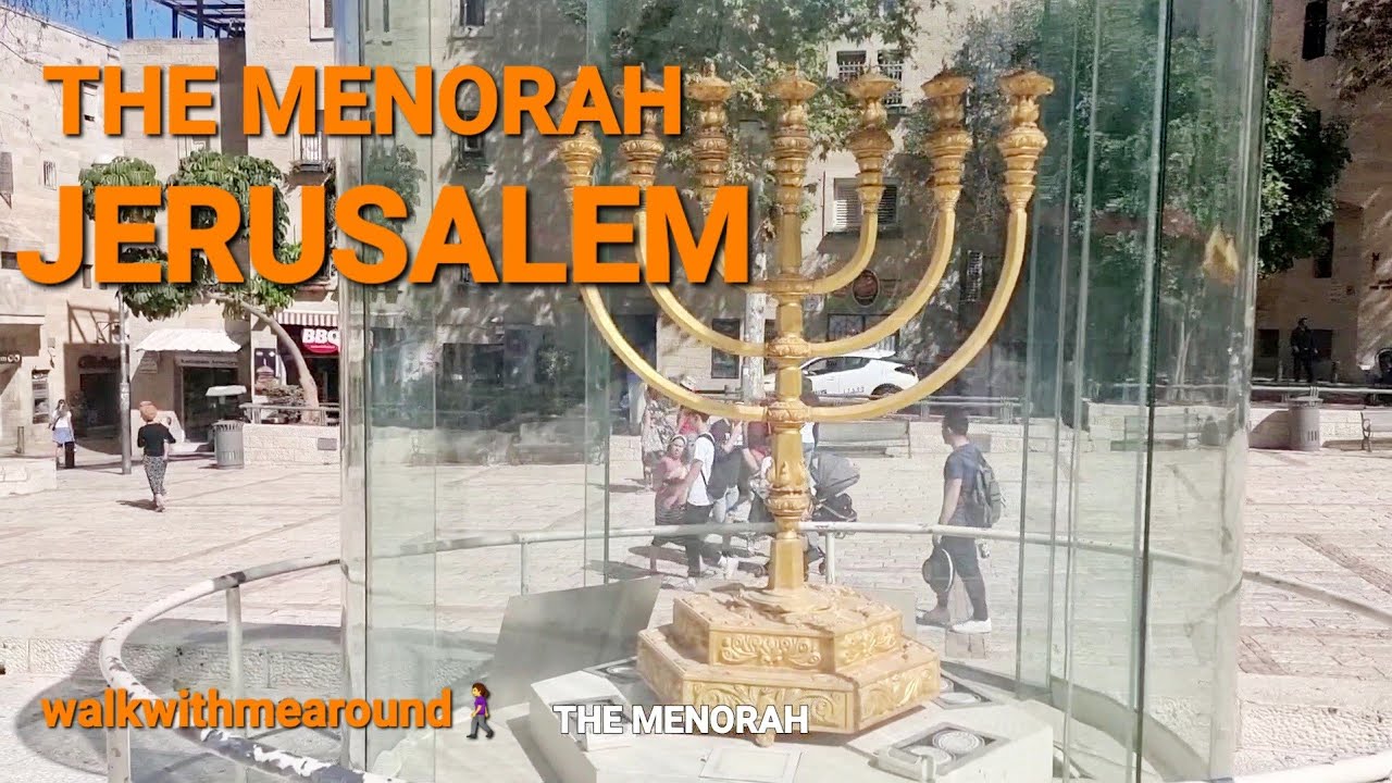 JERUSALEM JEWISH QUARTER THE WESTERN CARDO THE MENORAH WALKING