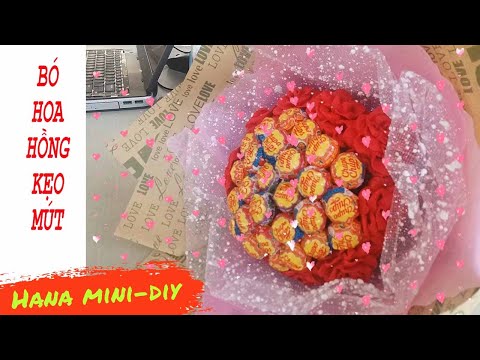 Video Bỏ cả ngày làm Bó Hoa Hồng làm bằng Kẹo Mút, tặng mà... - youtube