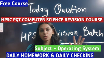 #2 - HPSC PGT COMPUTER SCIENCE REVISION CRASH COURSE #nsclasses