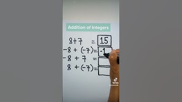 Addition of Integers |Tutorial #artsmath