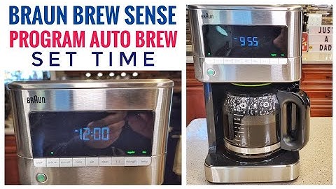 Program Auto Brew Braun KF7170 Brew Sense 12 Cup Coffee Maker SET TIME AUTO OFF