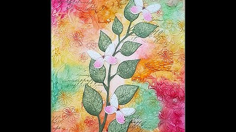 Mixed Media Art Journal Page - Texture With Gesso