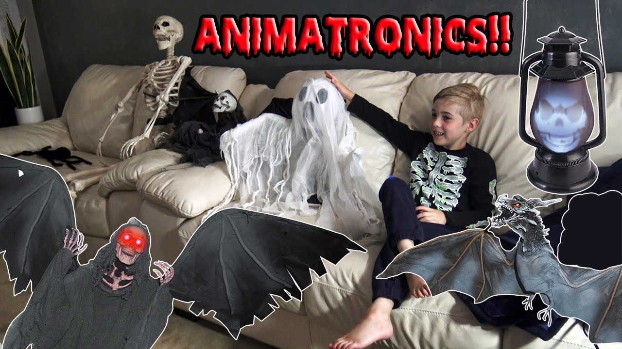 Project Box Animatronics 🦴💀Opening 2 Huge Boxes Full of Halloween Animatronics & Decorations ...