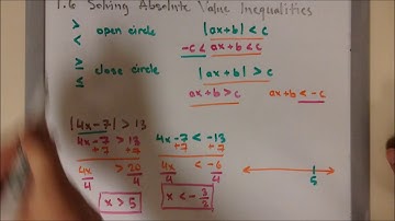 A2 1.6A Solving Absolute Value Inequalities