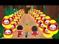 Tag with Ryan UNLOCKED PIZZA - Red T-Shirt Ryan vs Pineapple Ryan vs Hero Red Titan Ryan !