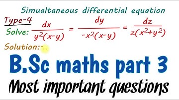 Bsc 3rd year maths differential equations in hindi || bsc maths part 3 | #method04