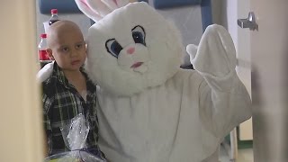 Easter Bunny visits children in hospital on Easter