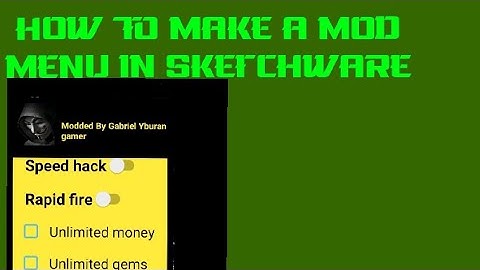 How to make a Mod menu in sketchware tutorial.