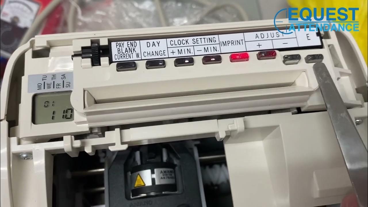 Amano Punch Card Machine EX3500N Print Date Setting Program Untuk Hari