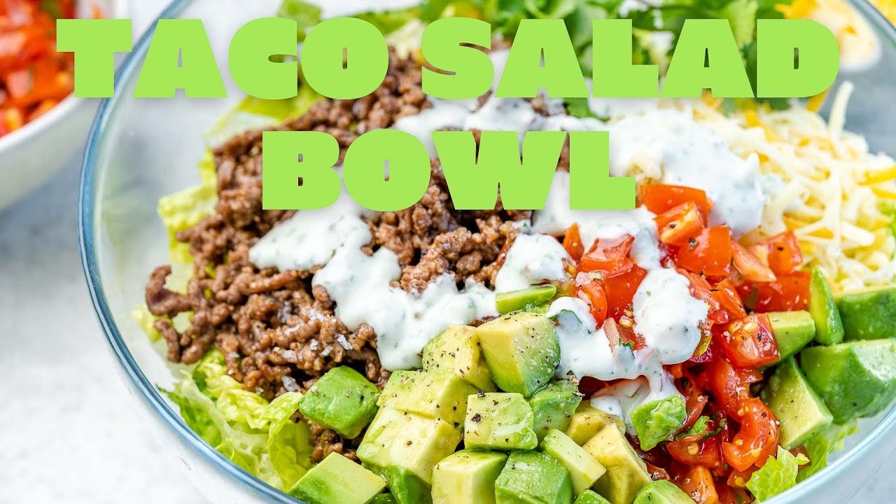 Taco Salad Bowls with Creamy Cilantro-Lime Dressing Recipe - YouTube