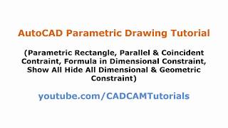 Autocad Parametric Drawing Tutorial Autocad Parametric Rectangle Autocad Formula Dimension