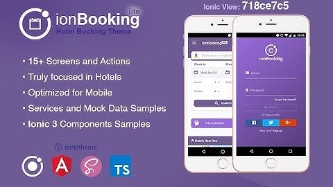 IonBooking Lite - Ionic 3 Hotel Booking Theme