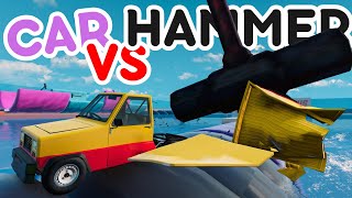 New Parkour Challenge Map Car vs HAMMERS in BeamNG Drive 🚧
