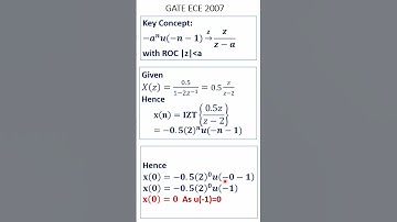 24 GATE Question on Signals and Systems ZT  #gate2026 #maths #shortsfeed #gateece #gateeee #gateexam