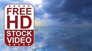 Free Stock Videos โ 3D animated ocean waves with timelapse sky and clouds