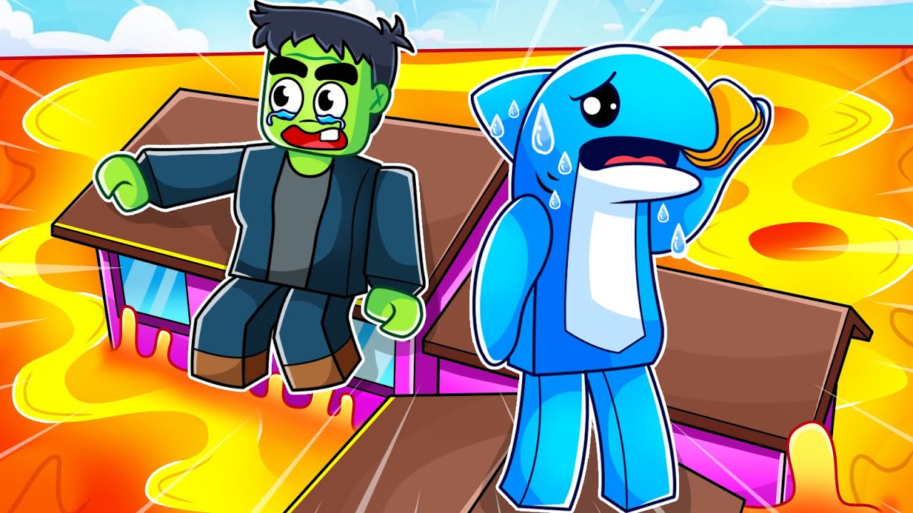 NOOB vs PRO in Roblox Floor Is LAVA..