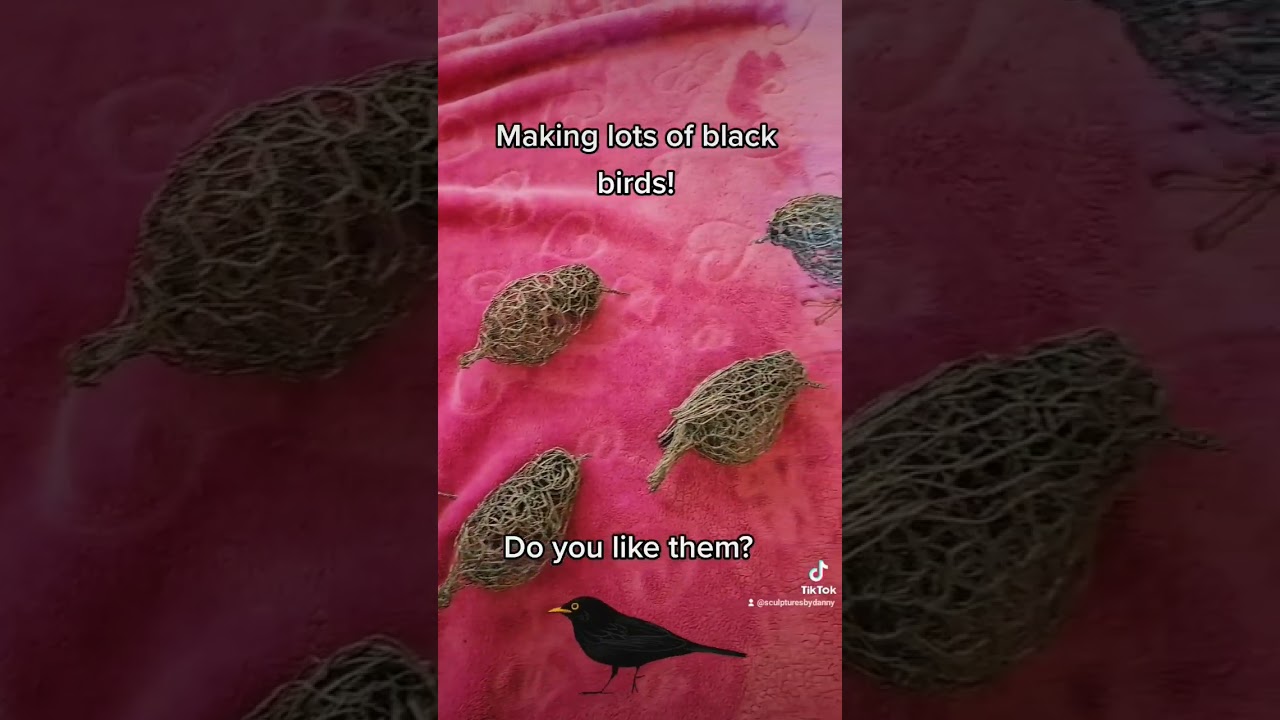 making some black birds! 