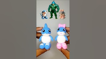 Italian Brainrot Color Mixing tralalero tralala male and tralalero tralala female cute made clay 2