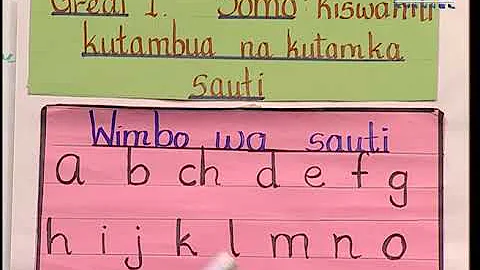 Kiswahili Grade 1   Lesson 1