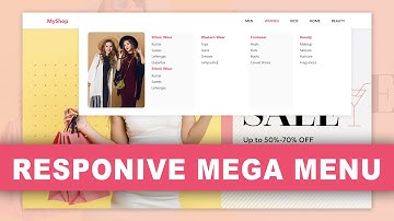 Ecommerce Website Responsive Mega Menu and Dropdown Menu using only HTML & CSS