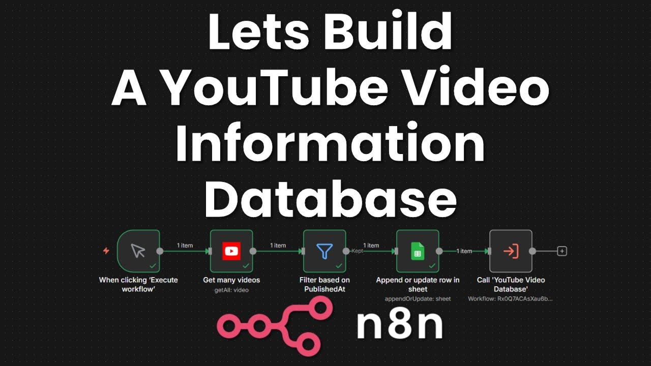 Lets build a YouTube Video Information Database together using an n8n ...