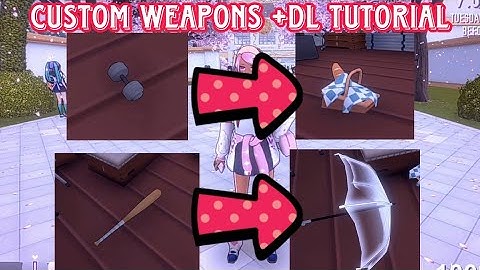 Yandere Simulator Custom weapons +DL💗Yandere Simulator Tutorial 💗/ #yanderesimulator #game #tutorial