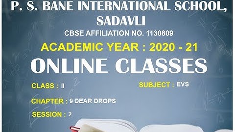 CLASS 2ND EVS CHAPTER 9 DEAR DROPS SESSION 2