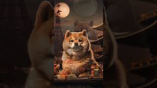 Shiba Inu ready to eat? He's in a hurry! 準備吃飯的柴犬? 看他很著急！