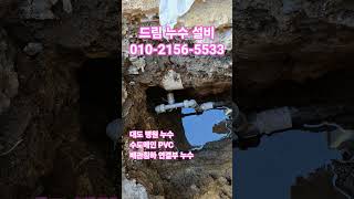 💧 포항)대도) 수도요금이 많이 나온 병원. 메인배관 누수 현장. 지반침하로 배관 연결부 누수. 💧 #누수탐지 #포항누수