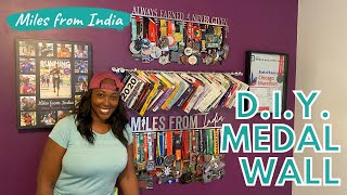 D.I.Y. RUNNING MEDAL WALL| Race Bibs & Medals