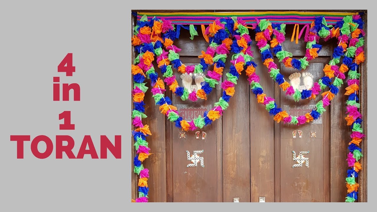 Gift And Art Diwali Decor Toran Make At Home Door Decorative