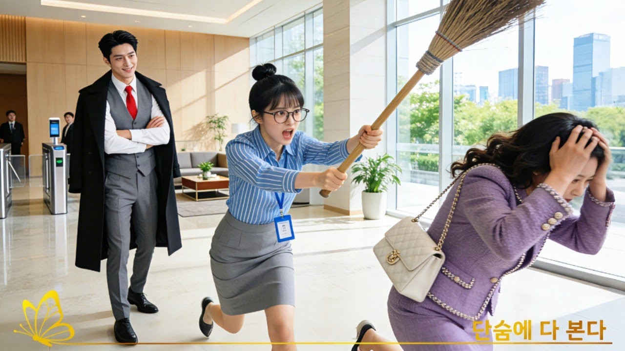 CEOは生まれてから一度も笑ったことがなかった――貧しいインターンがほうきで彼に付きまとう金目当ての女を追い払うまで！人々は震撼し、彼は笑った