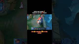 harley easy maniac😆|thanks to our tank💯|Like👍&amp; subscribe▶️ for daily MLBB❤️ content