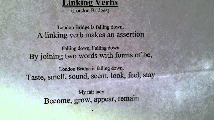 Linking Verbs song