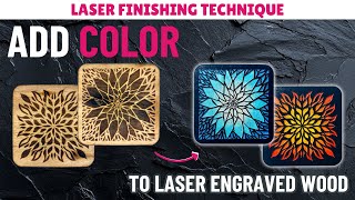 How to paint fill engraved wood | Laser finishing technique