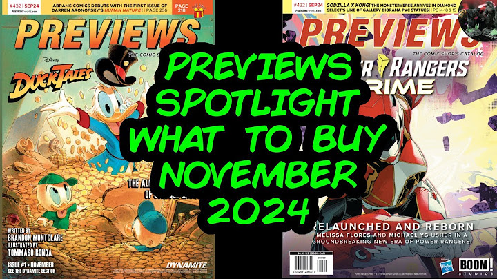 Previews Spotlight - What Comic Books to Buy for November 2024!!