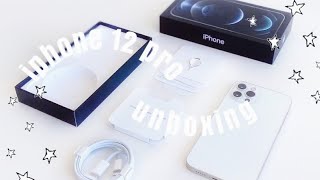 SILVER Iphone 12 Pro Unboxing, Setup+ First Impressions