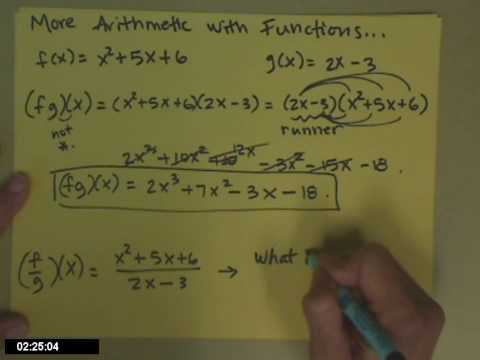 multiplying and dividing functions